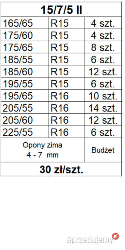 Opony używane HURT Lato Zima Wyprzedaż