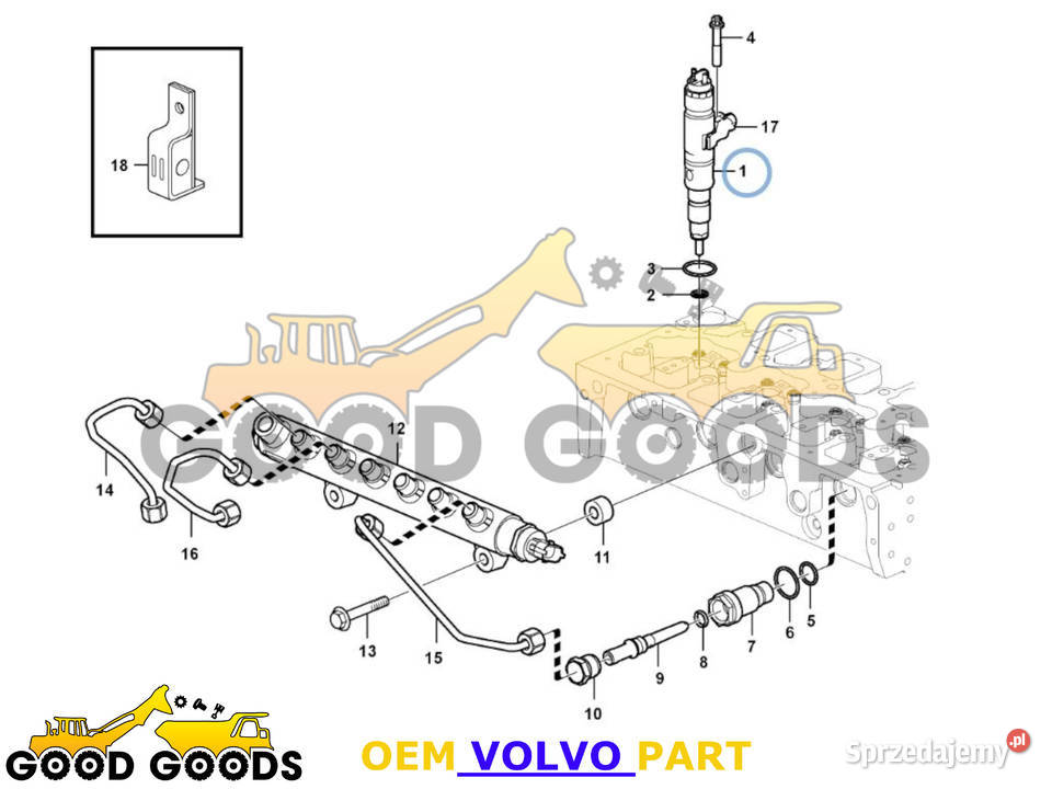VOLVO WTRYSKIWACZE PALIWA D4H 21773130 mazowieckie Władysławów