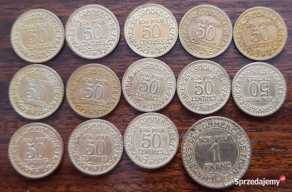 50 centimes Francja zestaw