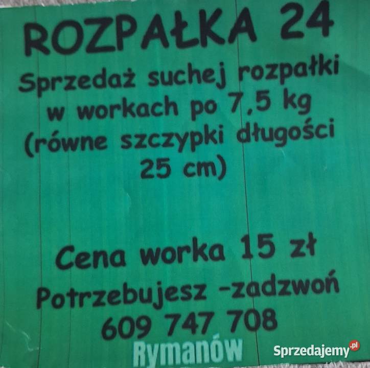 Rozpałka Rymanów sprzedam