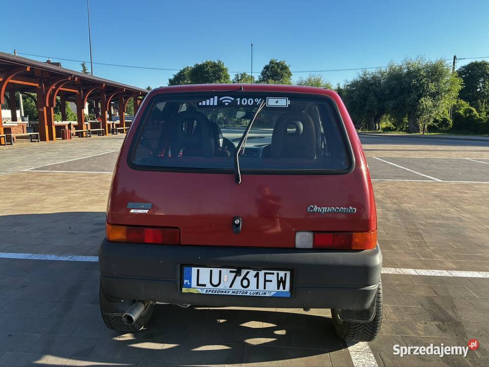 Fiat Cinquecento 900 tuning czerwony lubelskie Chełm
