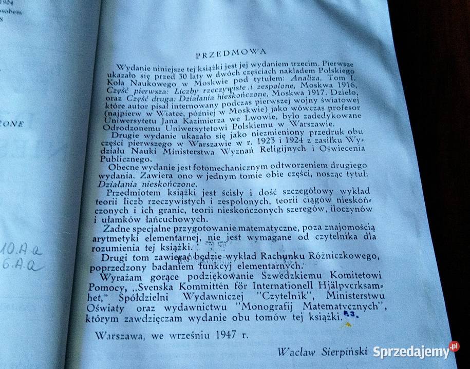 Działania nieskończone Wacław Sierpiński matematyka, statystyka pomorskie Gdańsk