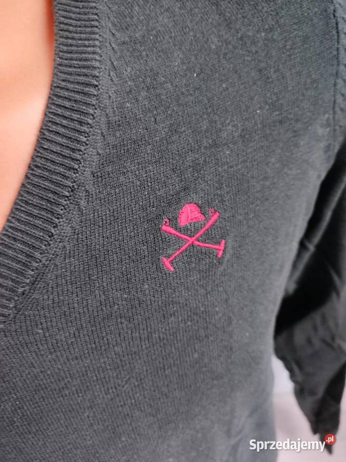 Sweter Polo Club zielony Wkładane przez głowę  Głuchołazy