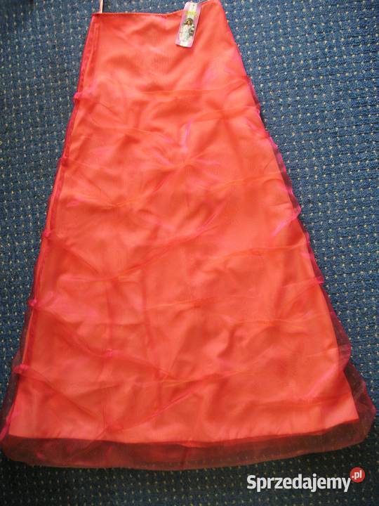 Spódnica Kolor malinowy szyfon i satyna 34 XS Moda i Styl mazowieckie Siedlce