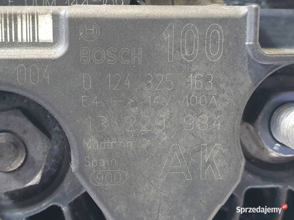 ALTERNATOR Opel Zafira B 18 16V 0124325163 osobowe Chełm