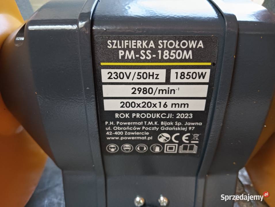 Szlifierka stołowa 1850W 230V kamień kamienie Wałbrzych