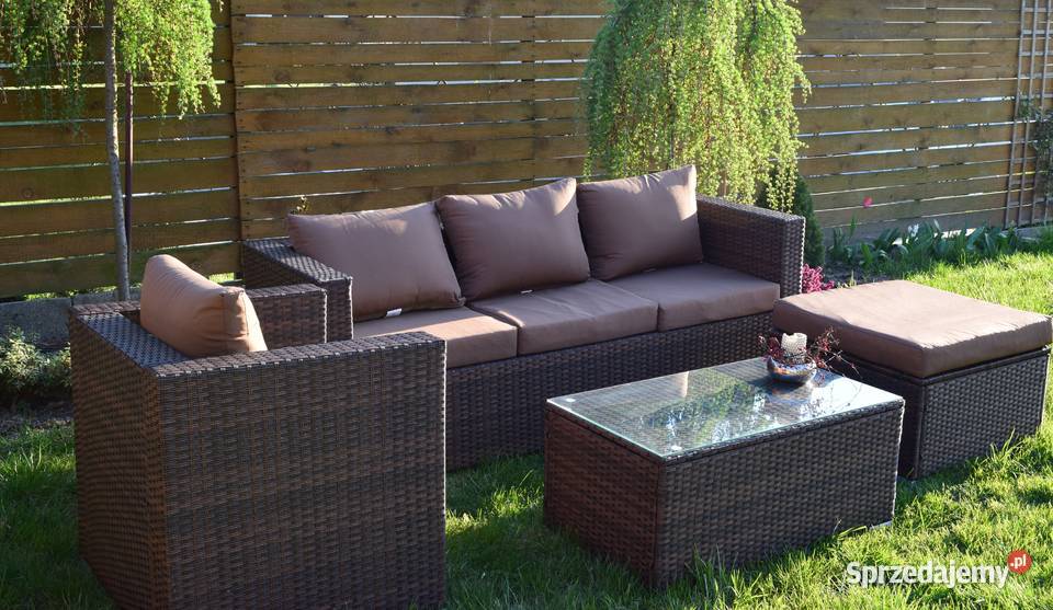 BORNEO brąz technoratan sofa fotel pufa Meble ogrodowe Bosutów