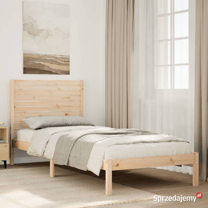 Dłuższe łóżko bez materaca lite drewno 90x220 95cm mazowieckie