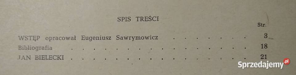 Jan Bielecki J Słowacki Gdańsk sprzedam