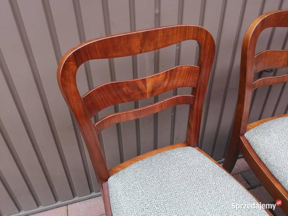 Krzesła ARTDECO OrzechBuk Stare Antyk Komplet 6 Meble Swarzędz