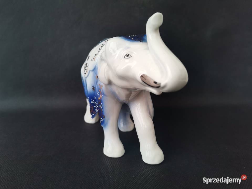 Stara porcelanowa figurka Słoń Indyjski Katowice