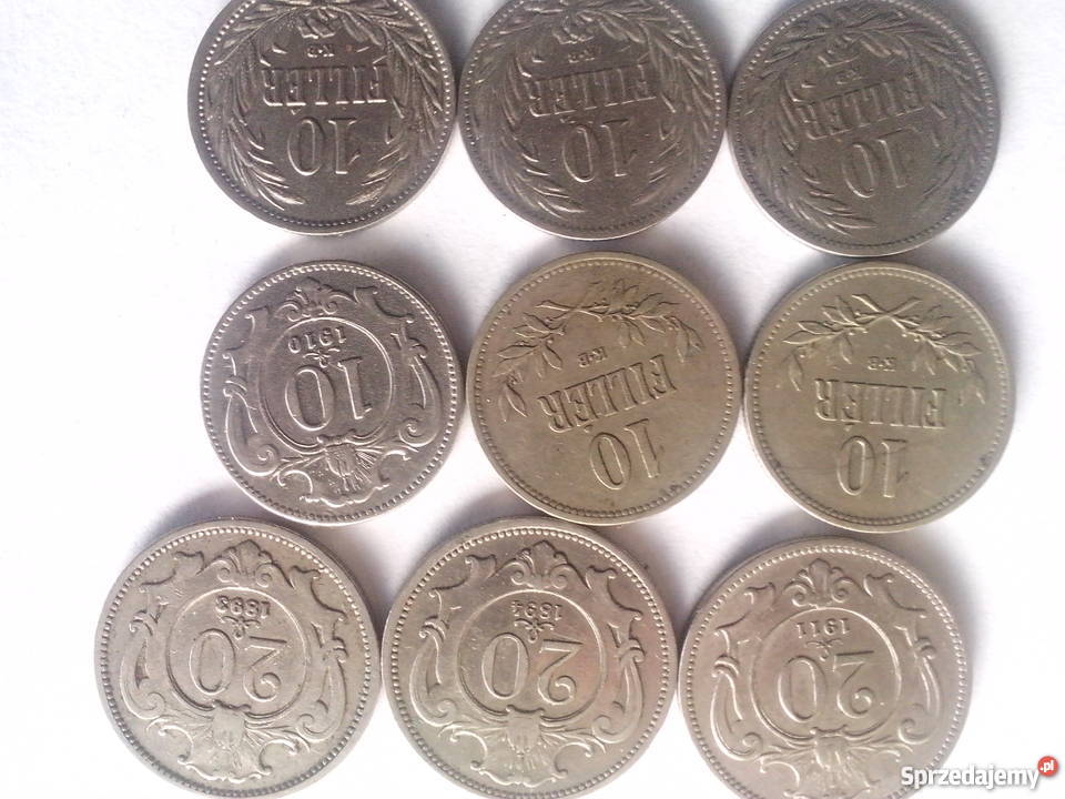 Monety 1 2 10 20 heller Filler Austria Austro Gorlice sprzedam