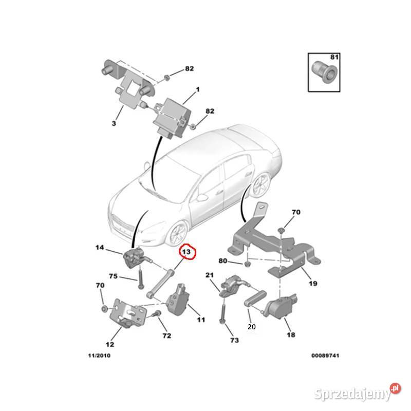Cięgno korektora wysokości Citroen C5X7 C6 oryg
