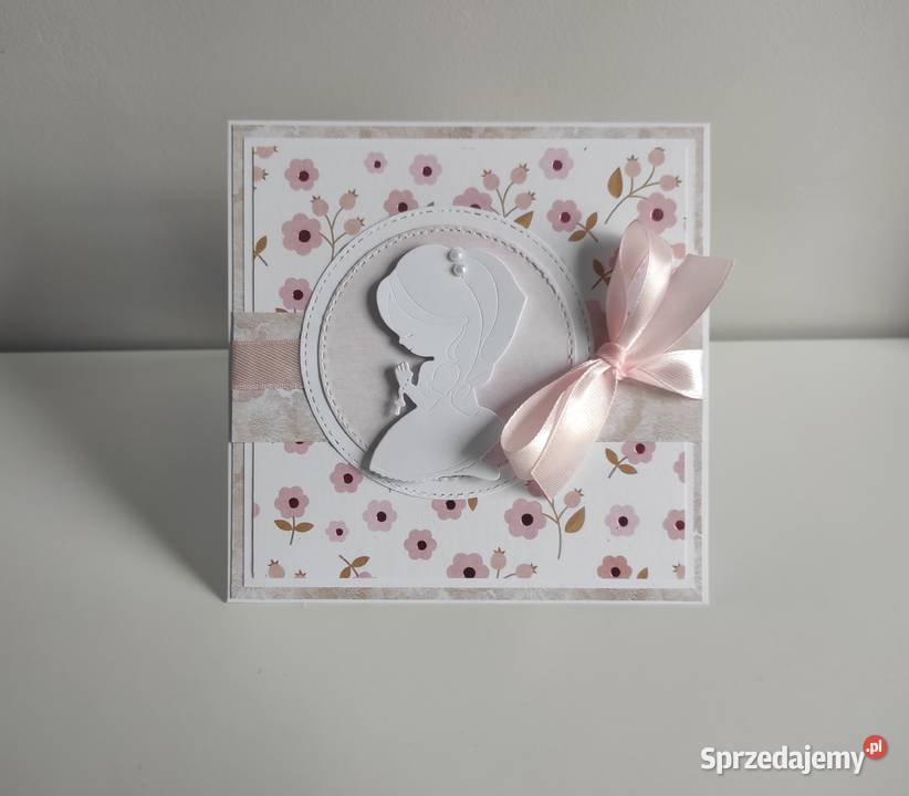 Kartka ręcznie z okazji Pierwszej Komunii Rękodzieło łódzkie Łódź