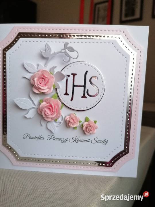 Kartka w pudełku z okazji komunii śląskie Strzebiń