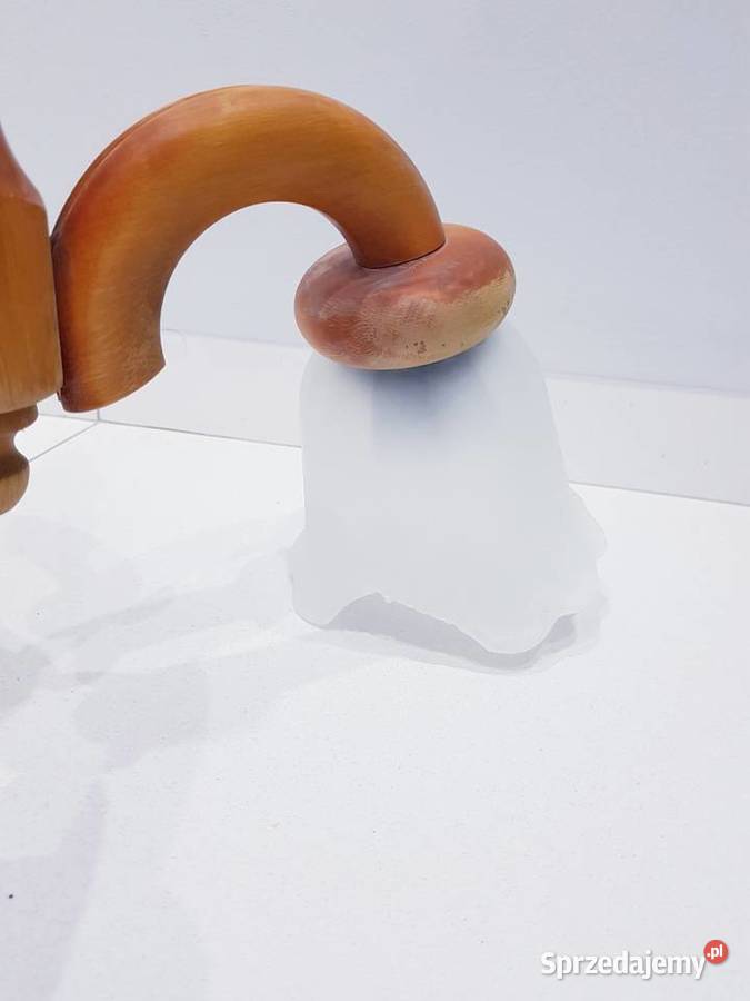 Stary drewniany żyrandol JZaranek z defektem Dąbrowa Górnicza