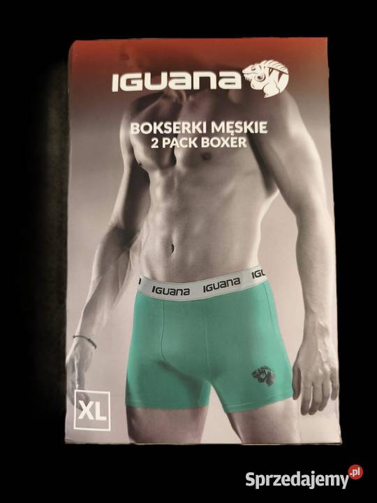 2Pack Bokserki Iguana XL Nowe Czerwony Miętowy Gródek
