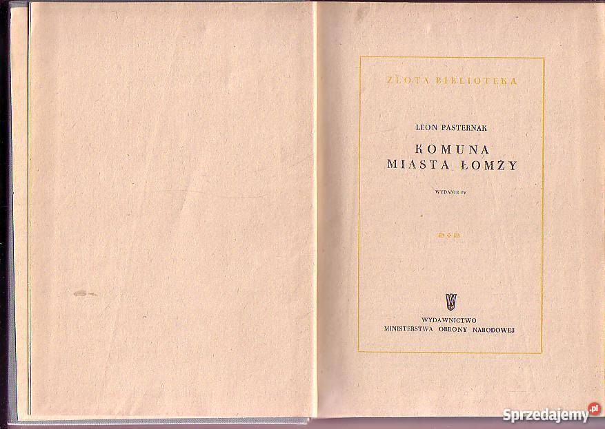6384 KOMUNA MIASTA ŁOMŻY LEON PASTERNAK małopolskie Czyrna