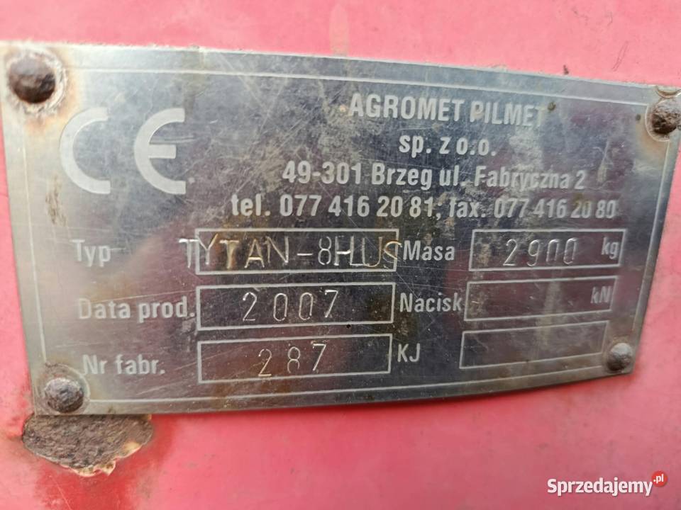 Rozrzutnik Agromet Pilmet Tytan 8 Plus Rozrzutniki obornika Charłub