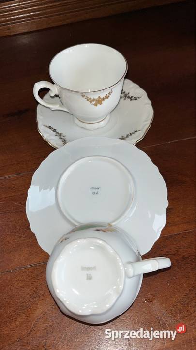 Filiżanka Import scena dworska Biała porcelana Gdańsk sprzedam
