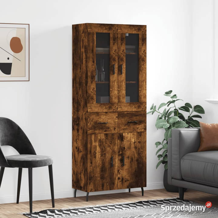 Witrynka przydymiony dąb 695x34x180 materiał Warszawa