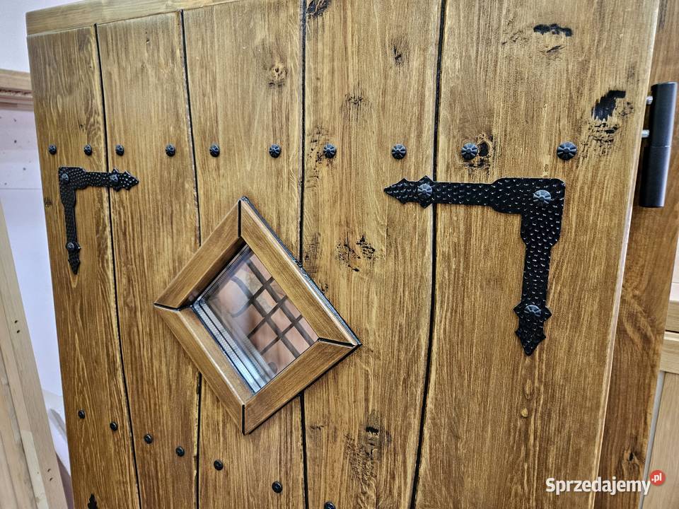 Drzwi DŁUGOSZ drewniane zewnętrzne wejściowe Katowice