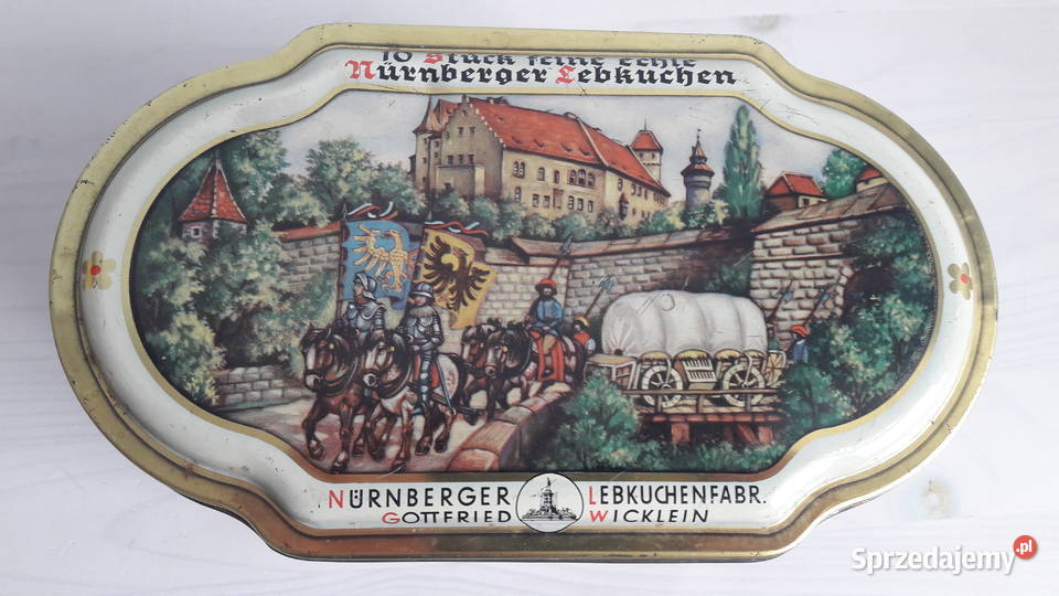 Puszka metalowa pudełko pojemnik Nurnberger