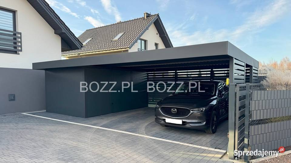 Wiata garażowa z pomieszczeniem