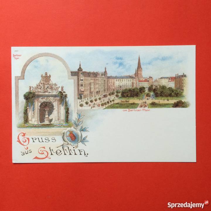 917 Reprint widokówki ze Stettina Szczecin