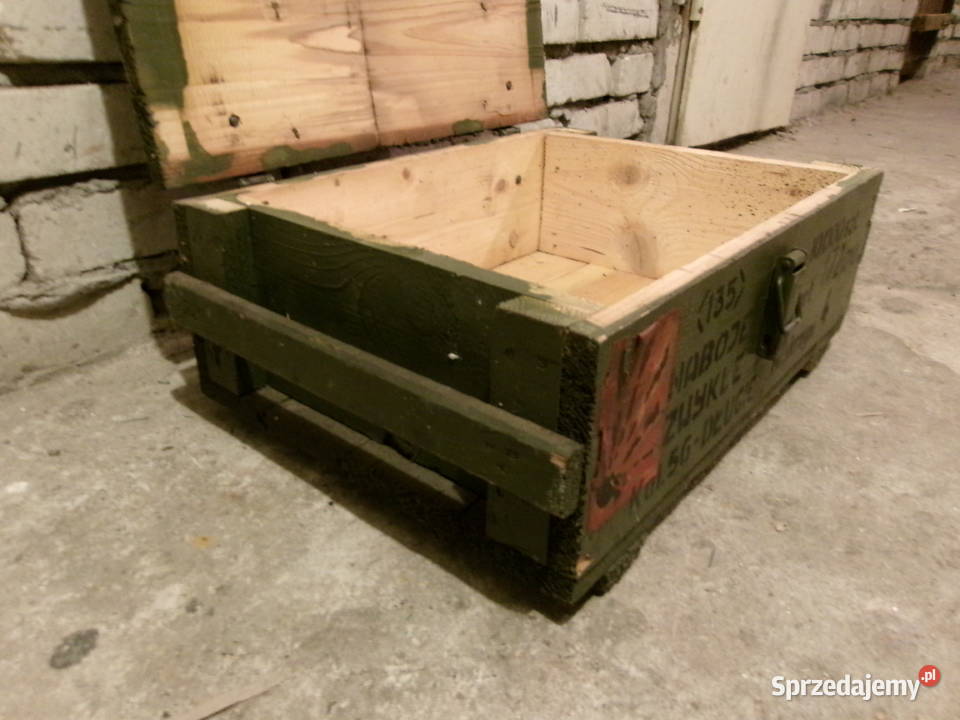 Skrzynia wojskowa drewniana wym 48x35 wys20 Legionowo