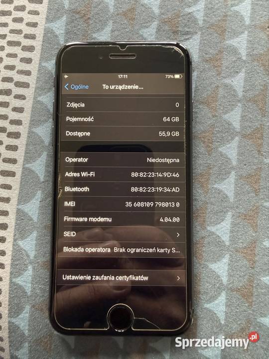 iPhone 8 64GB bez blokad iOS 146 szczegóły Apple / iPhone