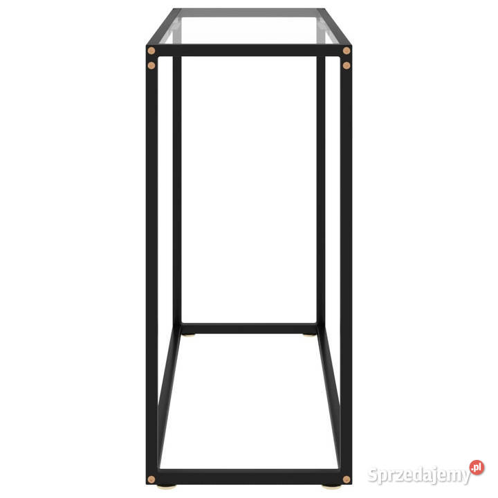 Stolik konsolowy przezroczysty 80x35x75 szkło Stoły Warszawa
