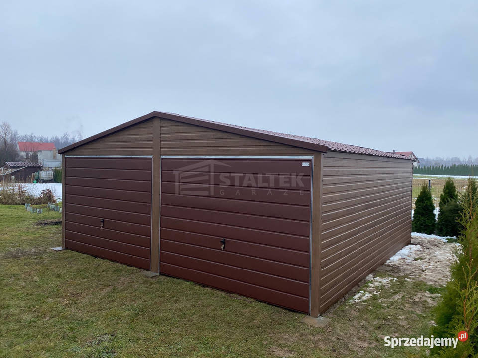 Garaz blaszany 6x58m 2x brama dwuskrzydłowa 451zł/m2 Sprzedaż Dobre Miasto