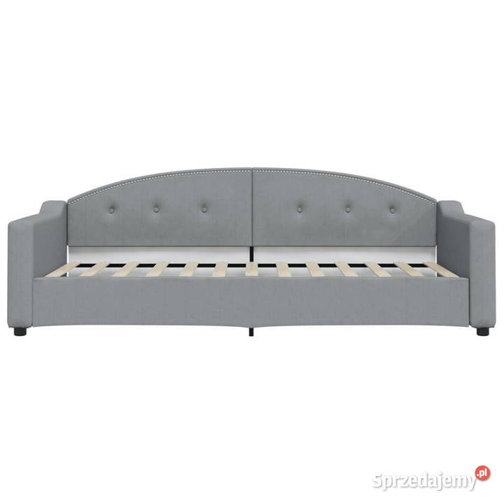 Sofa z funkcją spania jasnoszara obita tkaniną sprzedam