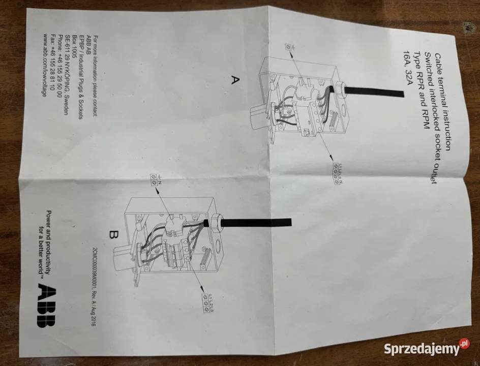 Gniazdko z RCD 30mA Ruda Białaczowska sprzedam