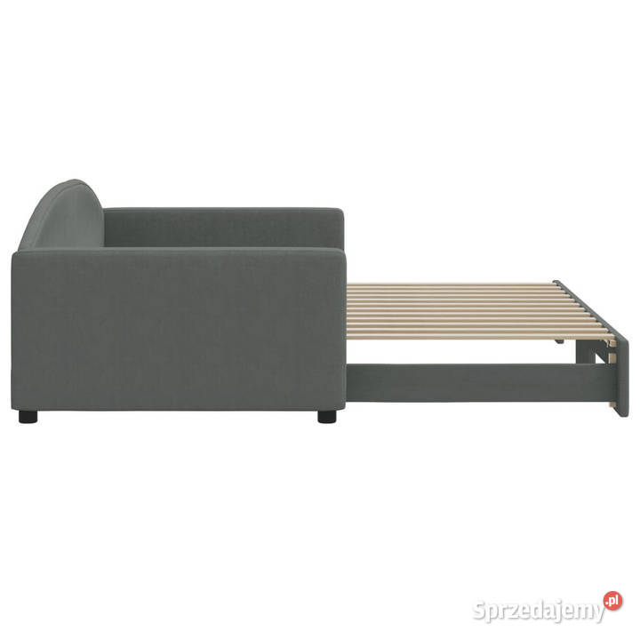 Sofa rozsuwana ciemnoszara tkanina 100x200 Warszawa