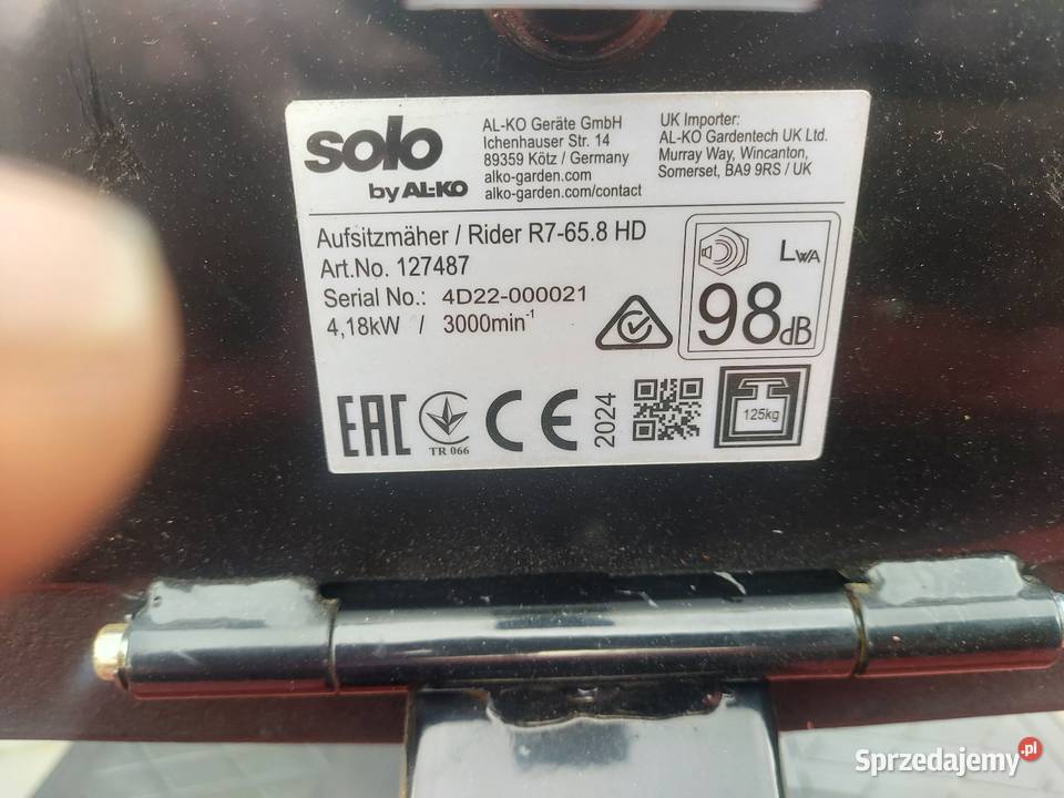 Kosiarka Raider Solo r7 658 HD