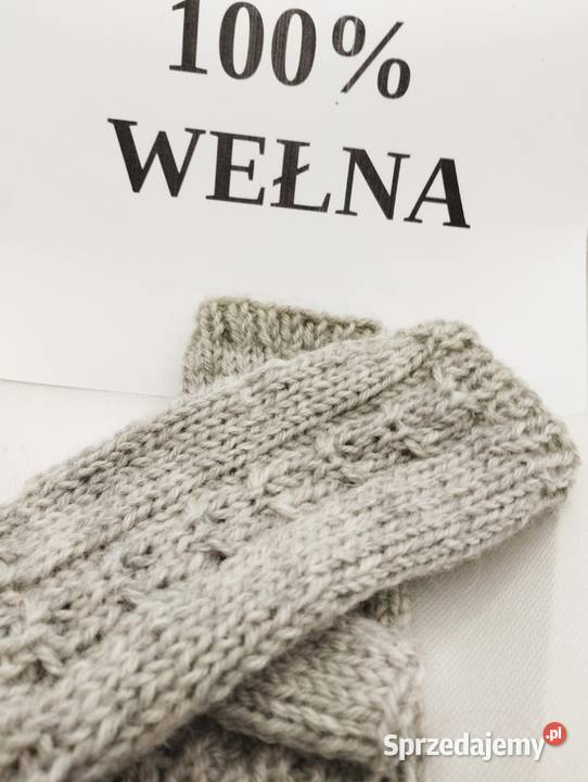 Mitenki rękawiczki bez palców wełna handmade Olsztyn sprzedam