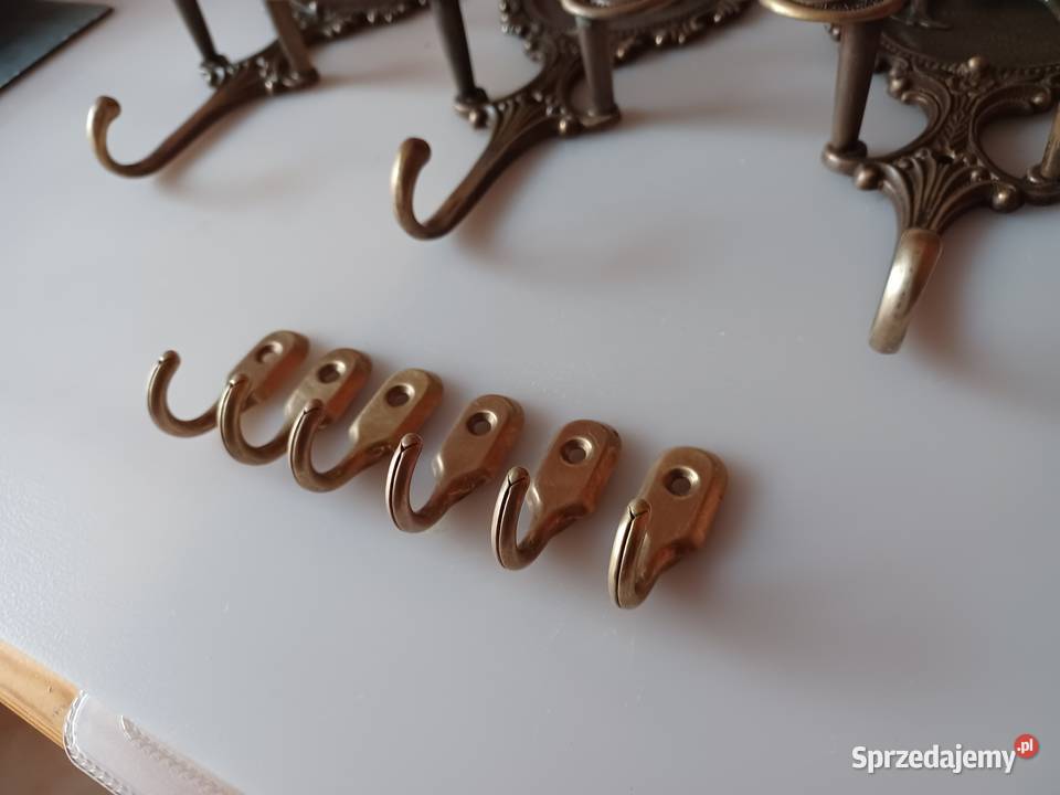 Komplet sześciu wieszaczków Mosiądz Pozostałe wielkopolskie Poznań