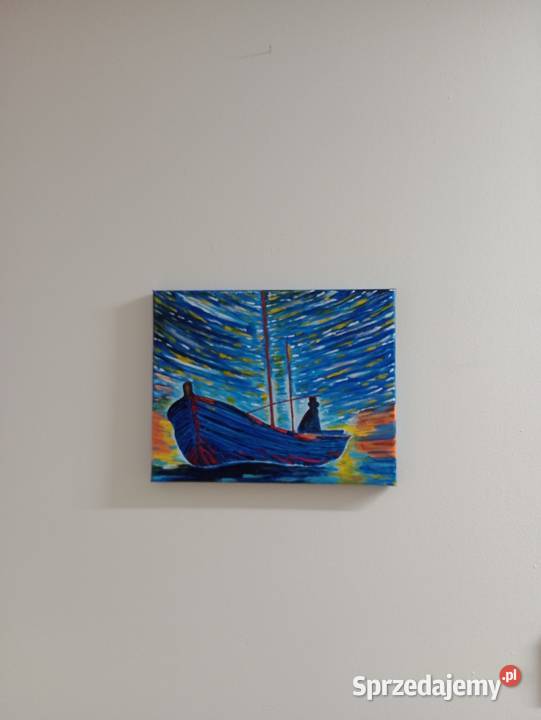 Obraz ręcznie malowane Łódź