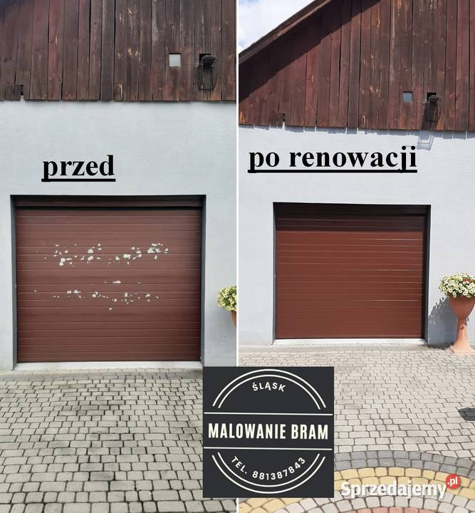 Malowanie BRAMA garażowa RENOWACJA serwis Toruń