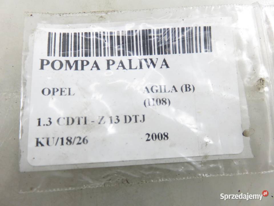 POMPA PALIWA OPEL AGILA 13 CDTI 1510062J50