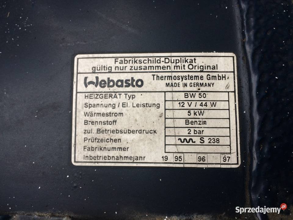 Webasto ogrzewanie postojowe BMW E38 750i świętokrzyskie Michałów sprzedam