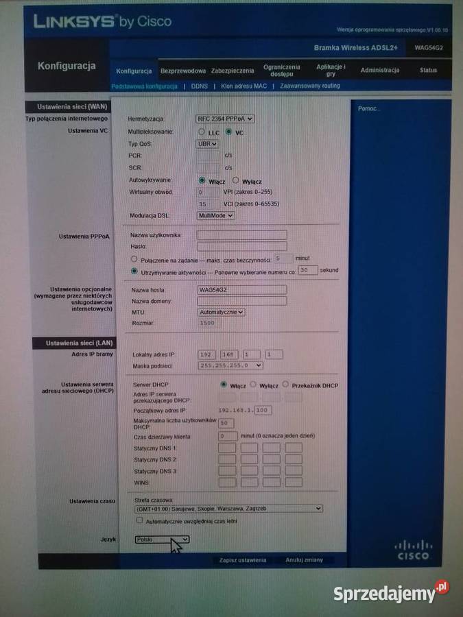 Linksys Cisco WirelessG WAG54G2 ADSL2 Modem