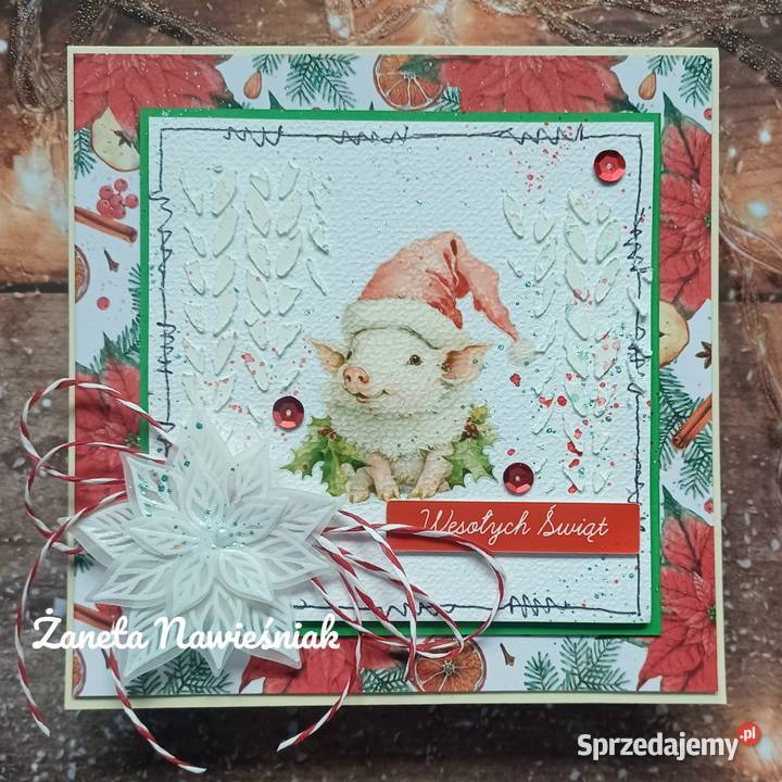 Kartki świąteczne różne wzory rękodzieło Mszana Dolna