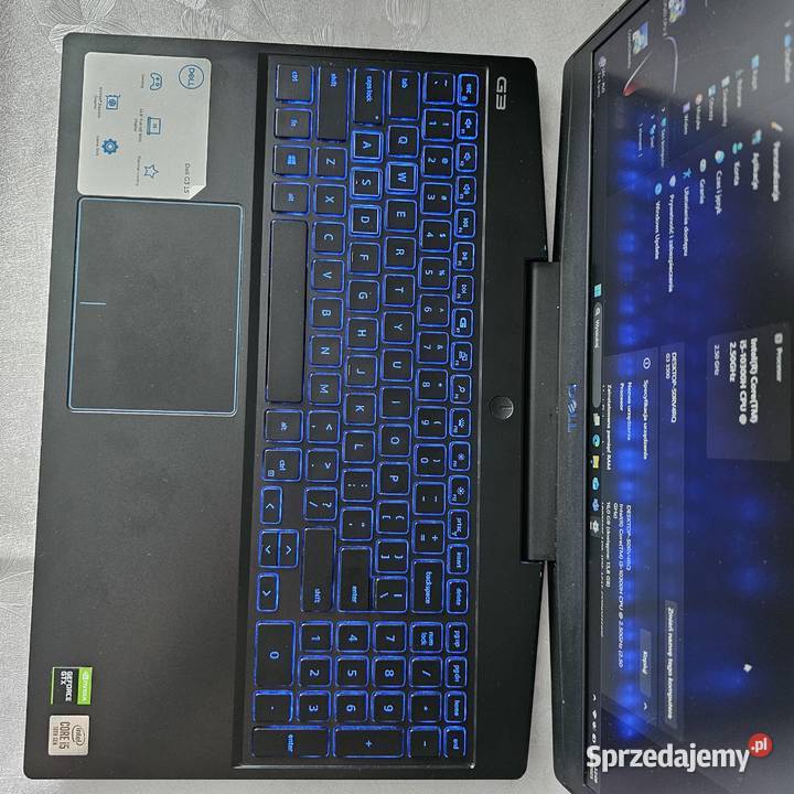 Laptop Dell Intel i5 10300H 120Hz 1650TI 16GB Liczba rdzeni procesora 4 podkarpackie Jasło