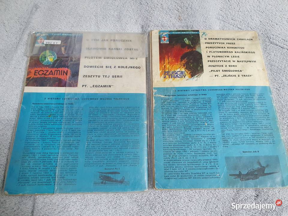 Pilot Śmigłowca zestaw 2 komiksów 1 wydanie 1975 Polskie Komiksy