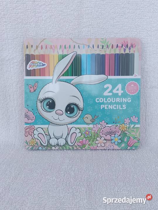 Kredki 24 kolory ekologiczne metalowe etui mazowieckie