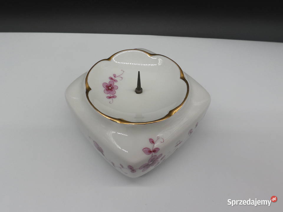 Świecznik Porcelanowy Lichte Fine China GDR
