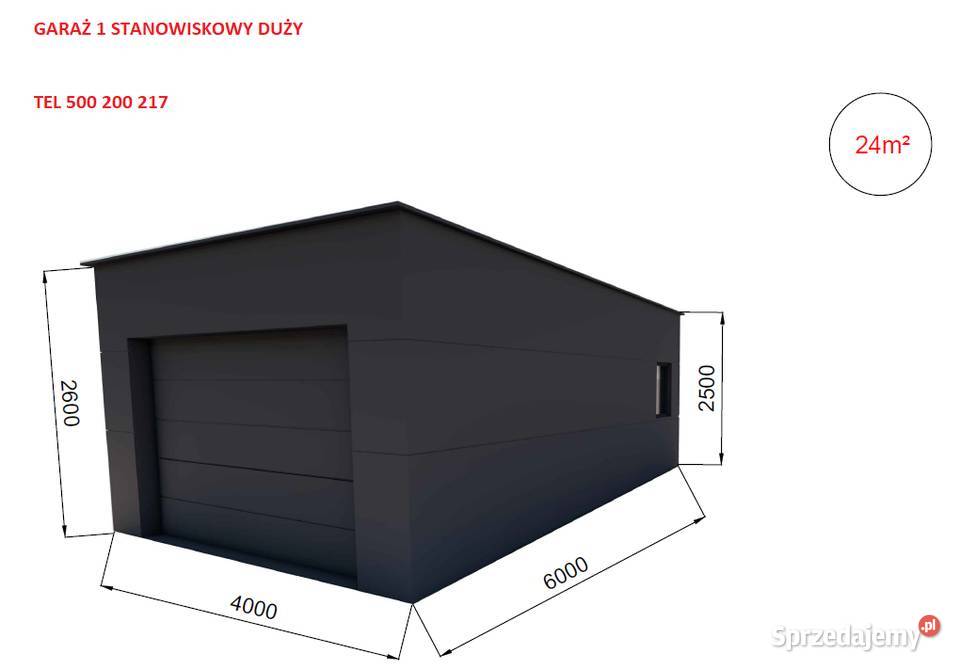 GARAŻ Z PŁYT WARSTWOWYCH 24M2 4X6 DUŻY PŁYTA PIR Warszawa